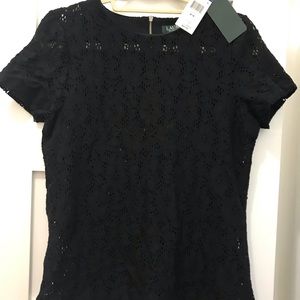 Women’s Lauren by Ralph Lauren black lace top